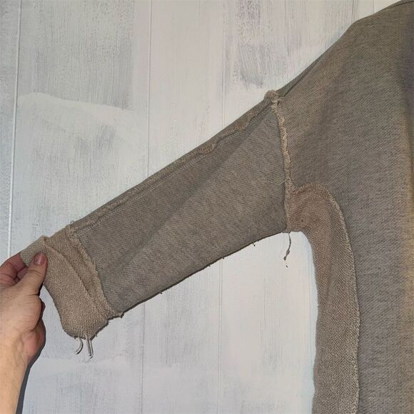 Women's‎ Plus Size Beige Oversized Jacket 3/4 Sleeve Mid-Length Spring - Picture 4 of 8